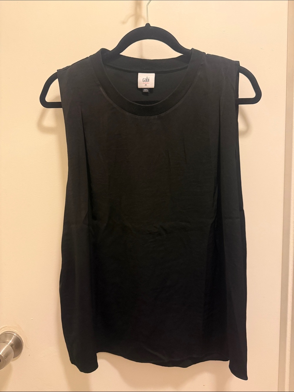 CAbi Black Sleeveless Muscle Tank